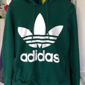 Adidas - Green logo hoodie
